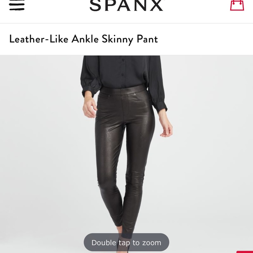 Spanx Leather-like Ankle Skinny pants